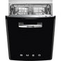 Smeg USA - Retro 24'' Dishwasher with Flexiduo. (10 plus Programs, Planetarium Wash). Black - Gloss Black