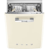 Smeg USA - Retro 24'' Dishwasher with Flexiduo. (10 plus Programs, Planetarium Wash). Cream - Gloss Cream