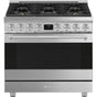 Smeg USA - Professional Range Series 36'' Range. Dual Fuel. Stainless Steel - Stainless Steel