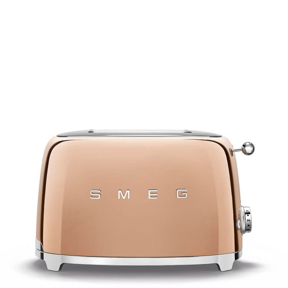 Smeg USA - 50's Retro Style Aesthetic 2 Slice Toaster - Rose Gold