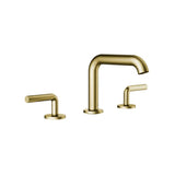 Santec - Widespread Lavatory Set W/Push-to-Open Drain Assembly - Satin Brass