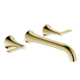 Santec - Wall Mount Widespread Lavatory - Satin Brass