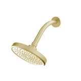 Santec - 6'' Single Function Showerhead with Arm and Flange - Satin Brass