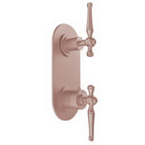 Santec - TRIM (Non-Shared Function) - 1/2'' Thermostatic Trim with Volume Control and 2-Way Diverter - Satin Metallic Rose PVD