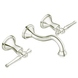 Santec - Wall Mount Widespread Lavatory - Polished Nickel