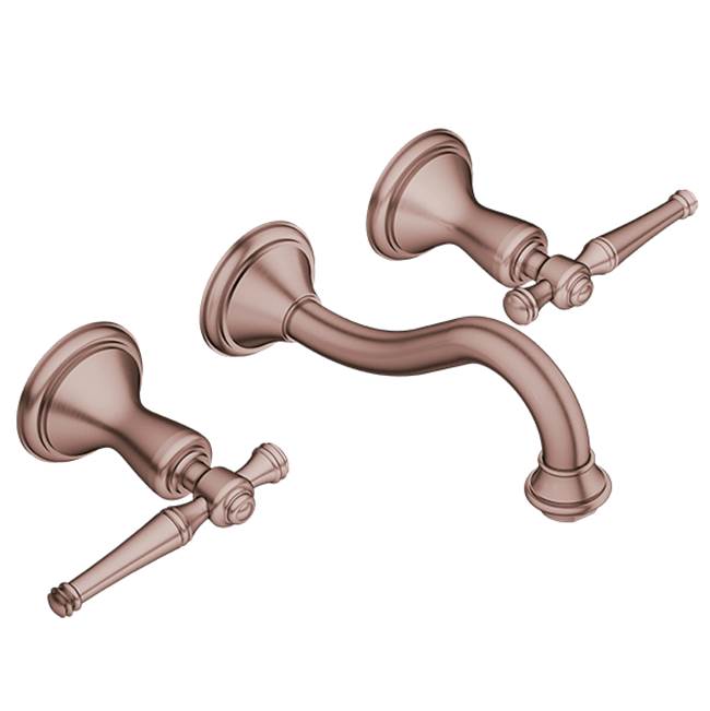 Santec - Wall Mount Widespread Lavatory - Satin Metallic Rose PVD