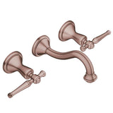 Santec - Wall Mount Widespread Lavatory - Satin Metallic Rose PVD