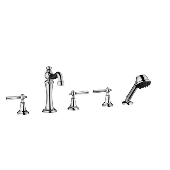 Santec - TRIM - Roman Tub Filler with Hand Shower - Satin Nickel