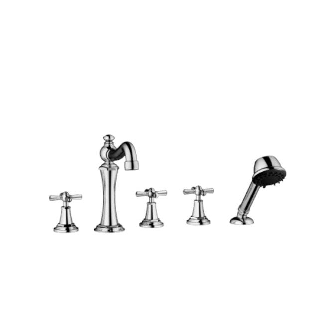 Santec - TRIM - Roman Tub Filler with Hand Shower - Satin Nickel