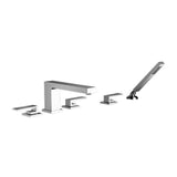Santec - TRIM - Roman Tub Filler with Hand Shower - Satin Nickel