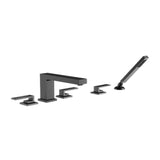 Santec - TRIM - Roman Tub Filler with Hand Shower - Matte Black