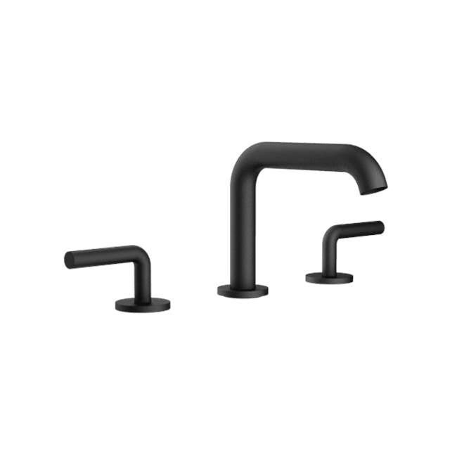 Santec - Widespread Lavatory Set W/Push-to-Open Drain Assembly - Matte Black