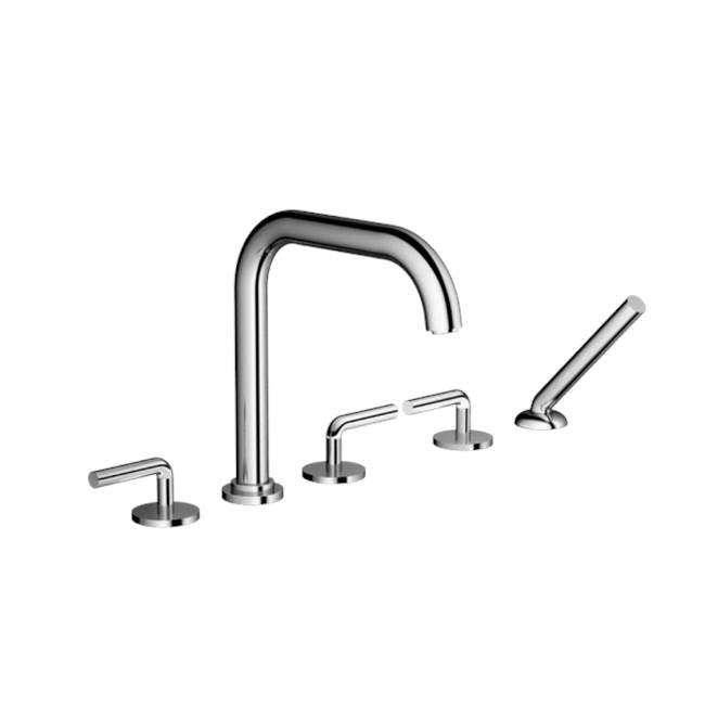 Santec - TRIM - Roman Tub Filler with Hand Shower - Satin Brass
