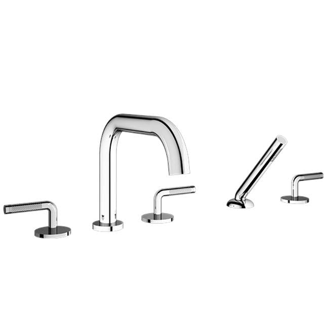 Santec - TRIM - Roman Tub Filler with Hand Shower - Matte Black