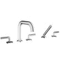 Santec - TRIM - Roman Tub Filler with Hand Shower - Matte Black