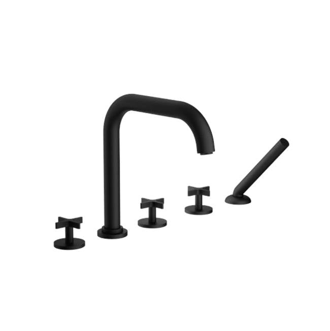 Santec - TRIM - Roman Tub Filler with Hand Shower - Matte Black