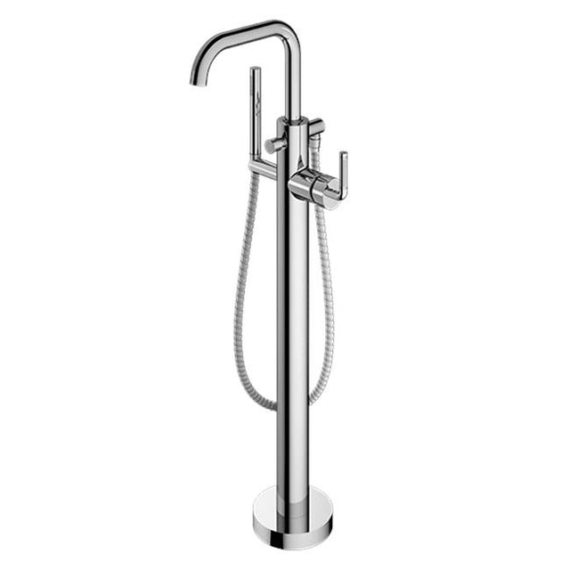 Santec - TRIM - Floor Mount Tub Filler with Hand Shower - Matte Black