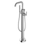 Santec - TRIM - Floor Mount Tub Filler with Hand Shower - Matte Black