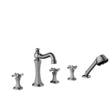 Santec - TRIM - Roman Tub Filler with Hand Shower - Satin Nickel