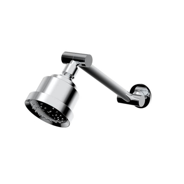 Santec - Multifunction Cylindrical Showerhead with Adjustable Arm and Flange - Matte Black