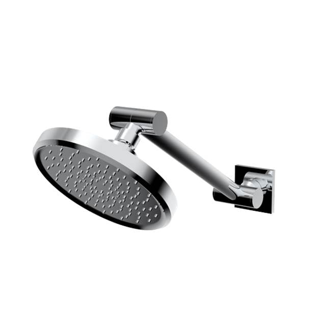 Santec - 6'' Single Function Showerhead with Adjustable Arm and Flange - Matte Black