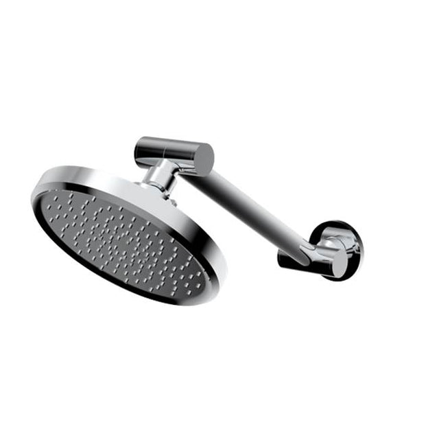 Santec - 6'' Single Function Showerhead with Adjustable Arm and Flange - Matte Black