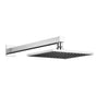 Santec - 8'' Square All Brass Rain Head with Arm and Flange - Satin Brass