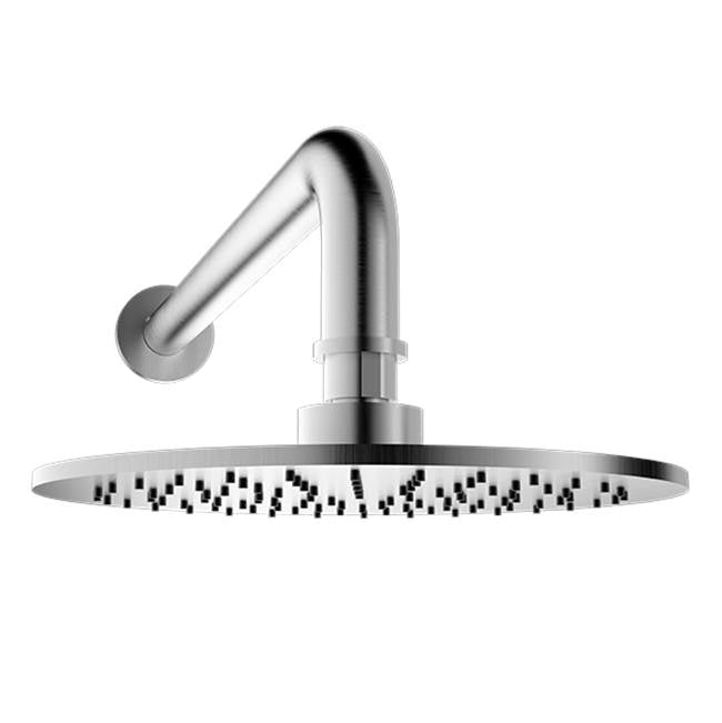 Santec - 8'' Round All Brass Rain Head with Arm and Flange - Satin Nickel