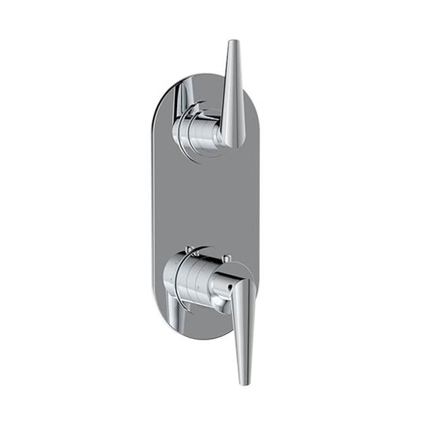 Santec - TRIM (Non-Shared Function) - 1/2'' Thermostatic Trim with Volume Control and 2-Way Diverter - Polished Chrome