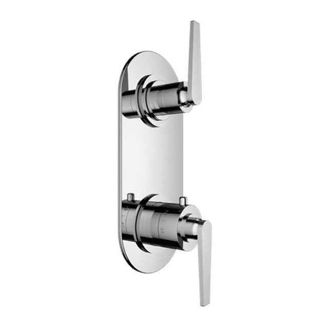 Santec - TRIM (Non-Shared Function) - 1/2'' Thermostatic Trim with Volume Control and 3-Way Diverter - Satin Metallic Rose PVD