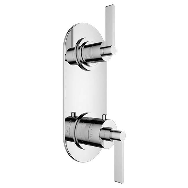 Santec - TRIM (Shared Function) - 1/2'' Thermostatic Trim with Volume Control and 2-Way Diverter - Matte Black