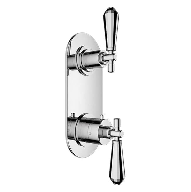Santec - TRIM (Shared Function) - 1/2'' Thermostatic Trim with Volume Control and 2-Way Diverter - Satin Nickel