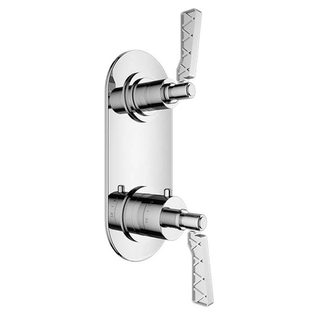 Santec - TRIM (Non-Shared Function) - 1/2'' Thermostatic Trim with Volume Control and 3-Way Diverter - Matte Black