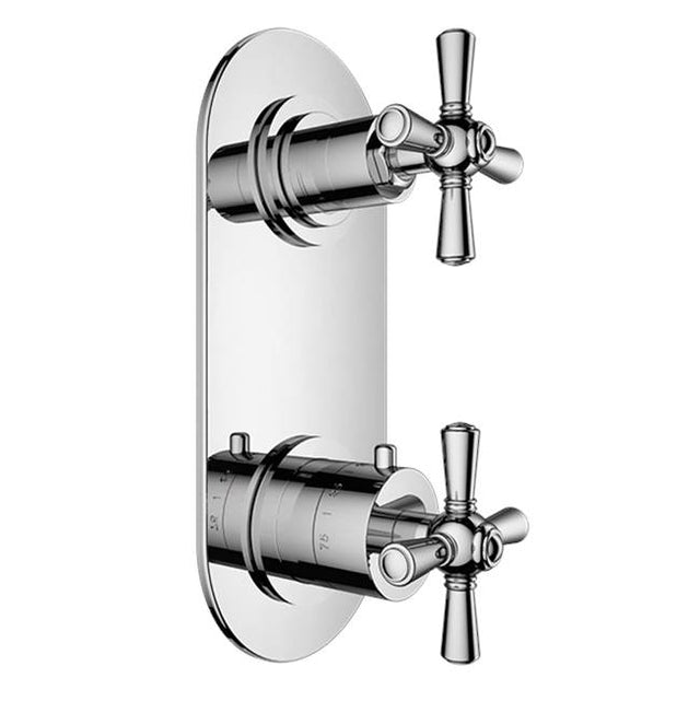 Santec - TRIM (Non-Shared Function) - 1/2'' Thermostatic Trim with Volume Control and 2-Way Diverter - Satin Nickel