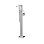 Santec - TRIM - Floor Mount Tub Filler with Hand Shower - Satin Metallic Rose PVD