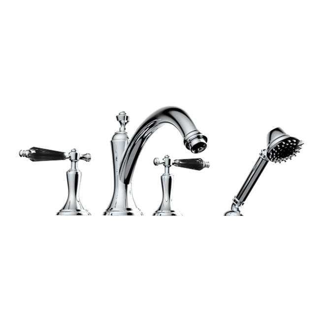 Santec - TRIM - Roman Tub Filler with Hand Shower - Satin Metallic Rose PVD