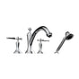 Santec - TRIM - Roman Tub Filler with Hand Shower - Satin Metallic Rose PVD