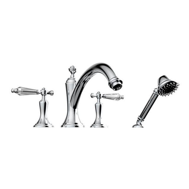 Santec - TRIM - Roman Tub Filler with Hand Shower - Satin Metallic Rose PVD
