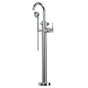 Santec - TRIM - Floor Mount Tub Filler with Hand Shower - Satin Metallic Rose PVD