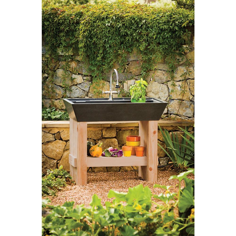 Stone Forest - Salus Potting Sink - Honed Black Granite