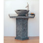 Stone Forest - Beveled Round Vessel - Carrara Marble