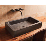 Stone Forest - Milano Vessel - antique gray limestone