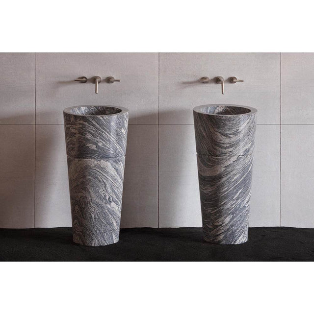 Stone Forest - Veneto Pedestal Sink - Cumulo Granite