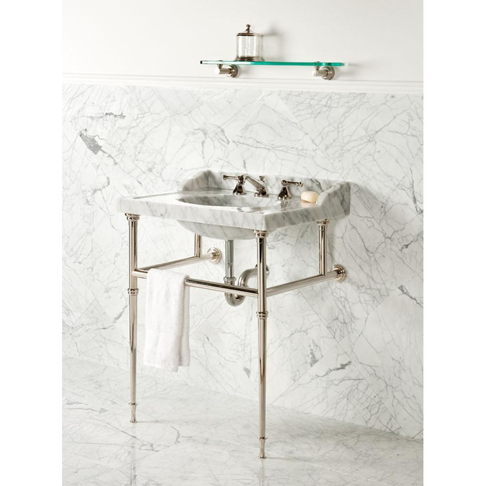 Stone Forest - 3Pc Splash Set For 27'' Vintage Washbasin - Carrara Marble