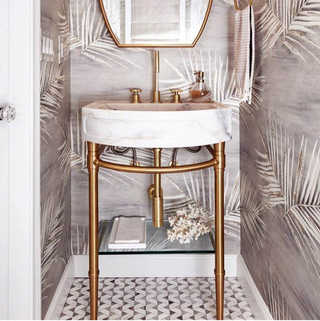Stone Forest - Console Legs For Bordeaux Vanity - Aged Brass, Unlacquered