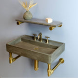 Stone Forest - Elemental Vanity Legs, For 26''X15'' Sinks, Milano And Lumbre - Polished Nickel