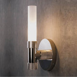 Stone Forest - Elemental Facet Tee Sconce, 4W Led Dimmable Bulb, 120V - Polished Nickel