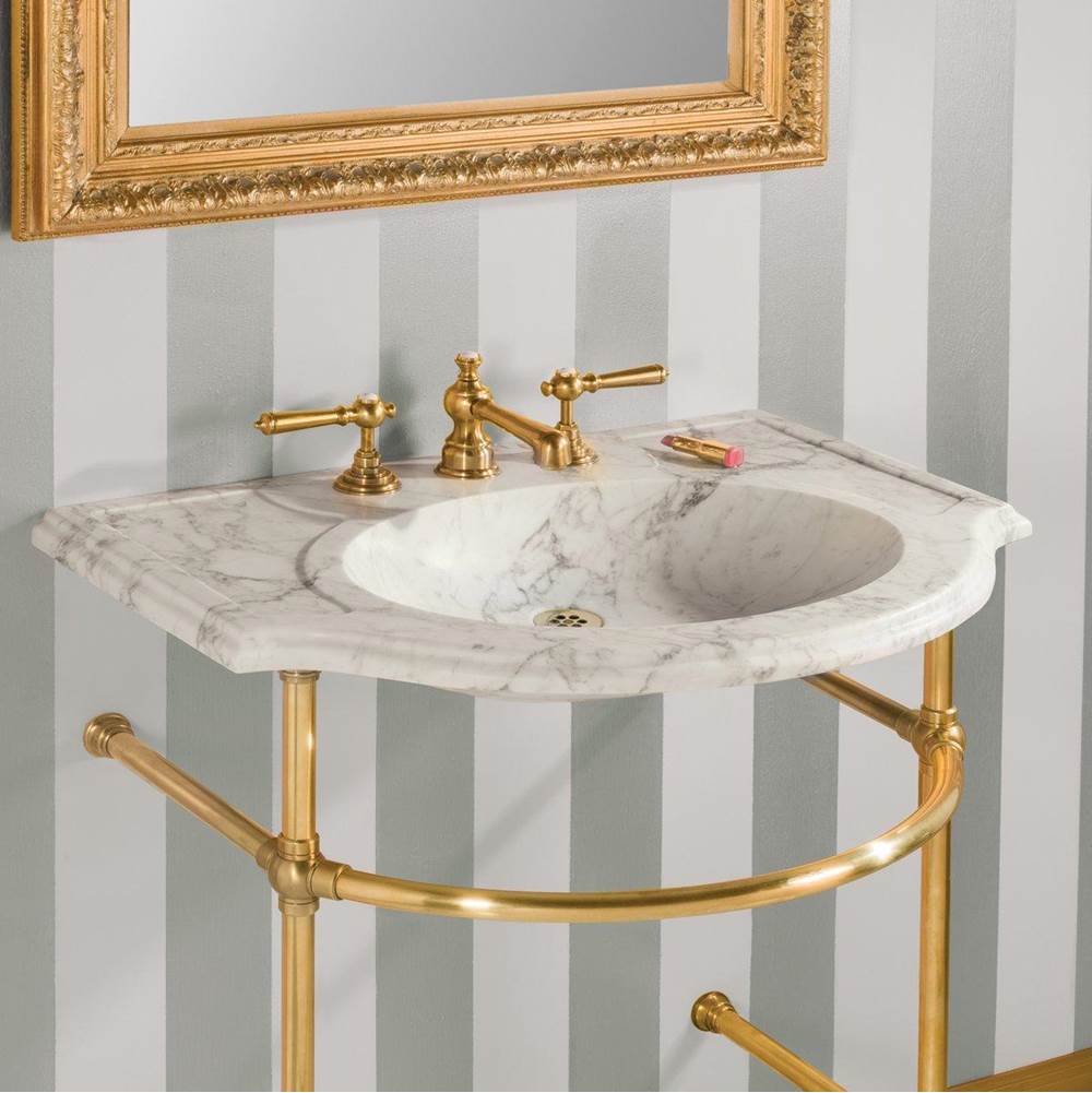 Stone Forest - 2 Leg Console For Petite Renaissance - Polished Nickel