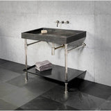 Stone Forest - Elemental Tray Vanity, For 24''X22'' Sinks - Polished Nickel/Tuxedo Gray Steel