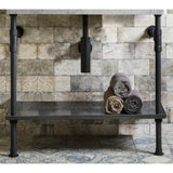 Stone Forest - Trough Tray Vanity - For 36''X18'' Trough Sink Only - Matte Black/Tuxedo Gray Steel